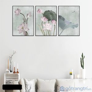 Tranh Sen Treo Tường Nhẹ Nhàng Độc Đáo